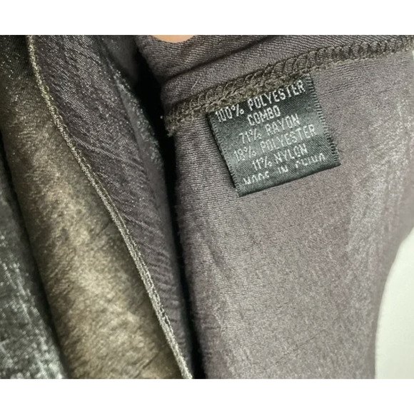 Adrianna Papell Bronze Sheer Shoulder Gathered Pleat Midi Dress 4P - Picture 5 of 6